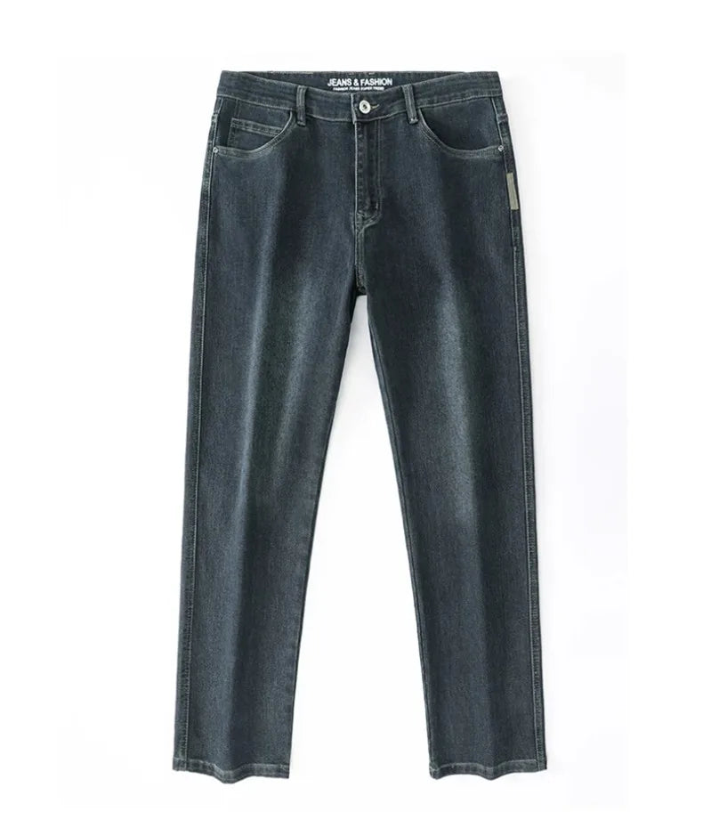 Stretchy Men’s Jeans - Wide Leg, Cotton, Business Casual - Tophatter Daily Deals