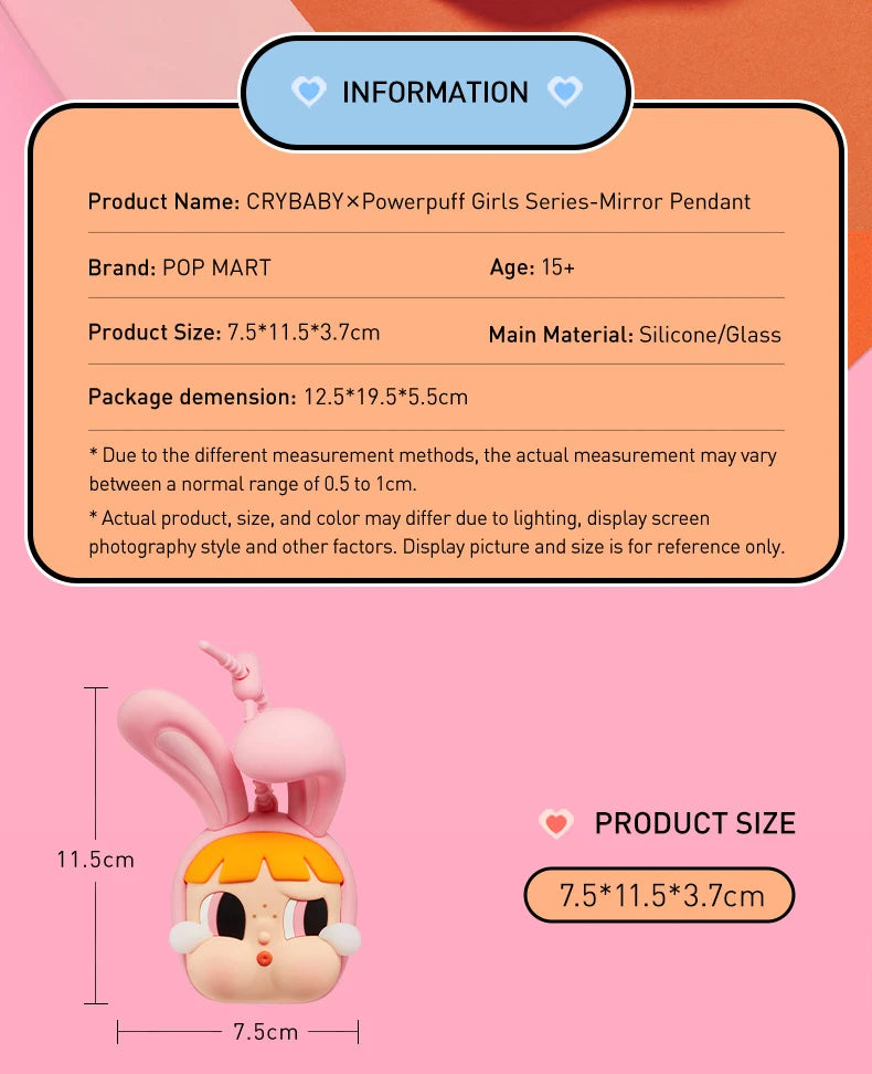 Genuine Pop Mart Crybaby Powerpuff Girls Series - Mirror Pendant Anime - Tophatter Daily Deals