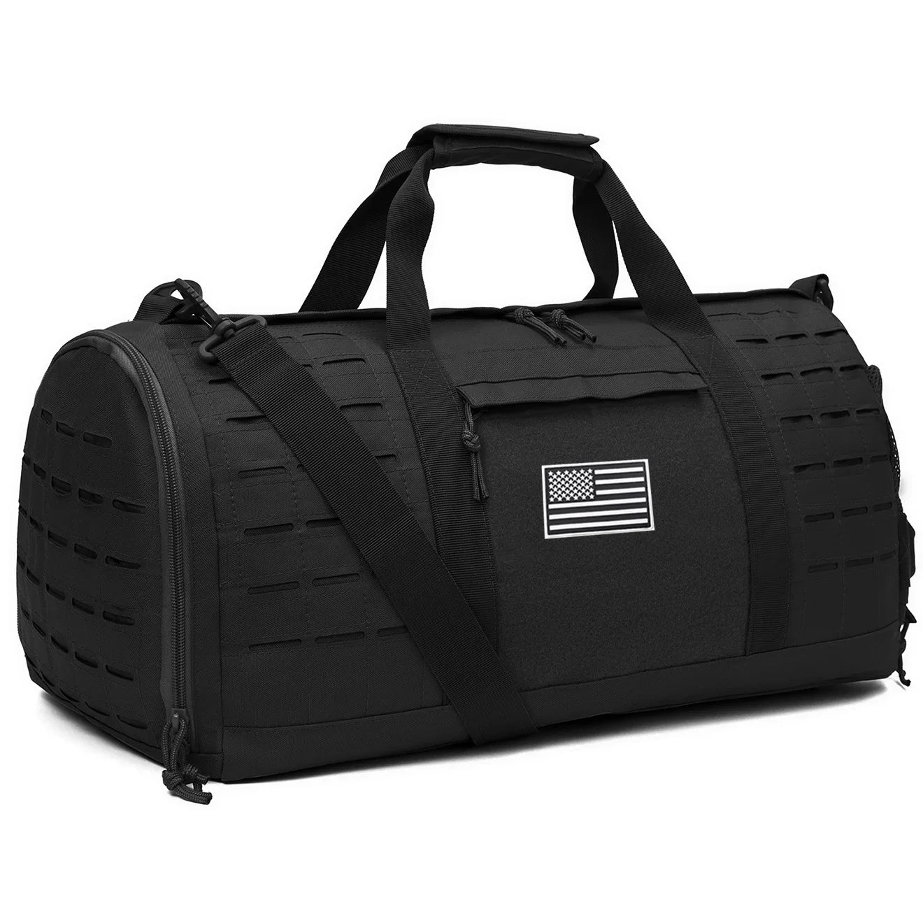 40L Tactical Sports Gym Travel Duffel Bag Black Duffel Bags - Tophatter Daily Deals