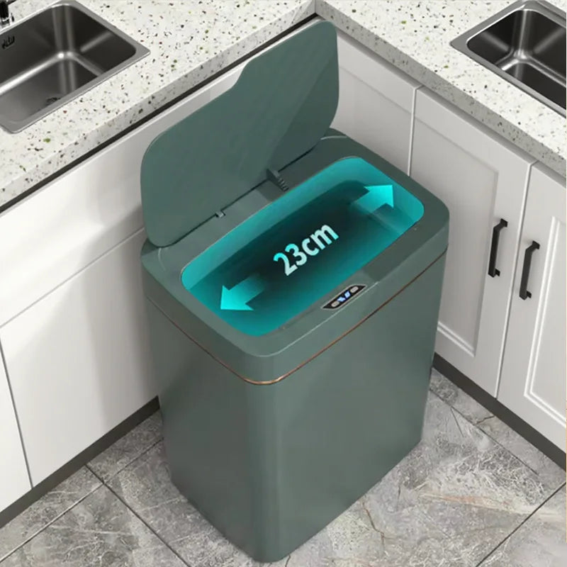 Touchless Smart Sensor Trash Can 15L Waterproof Automatic - Tophatter Daily Deals