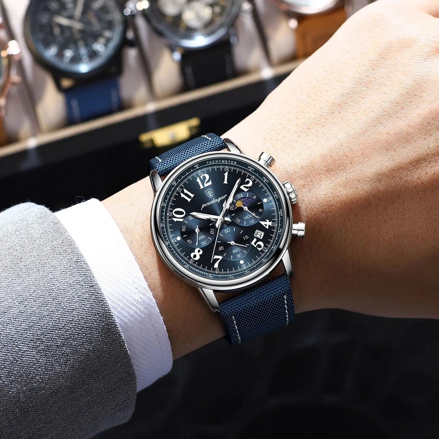 Military Chronograph Watch Nylon Strap Waterproof Fall 2025 - Tophatter Daily Deals