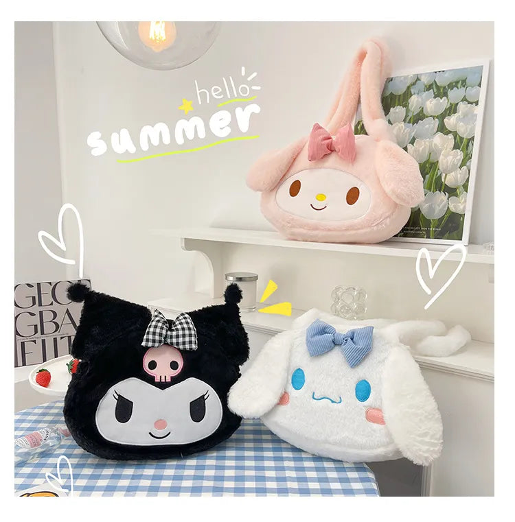 Sanrio Plush Cinnamoroll My Melody Kuromi Tote Shoulder Bag Anime - Tophatter Daily Deals