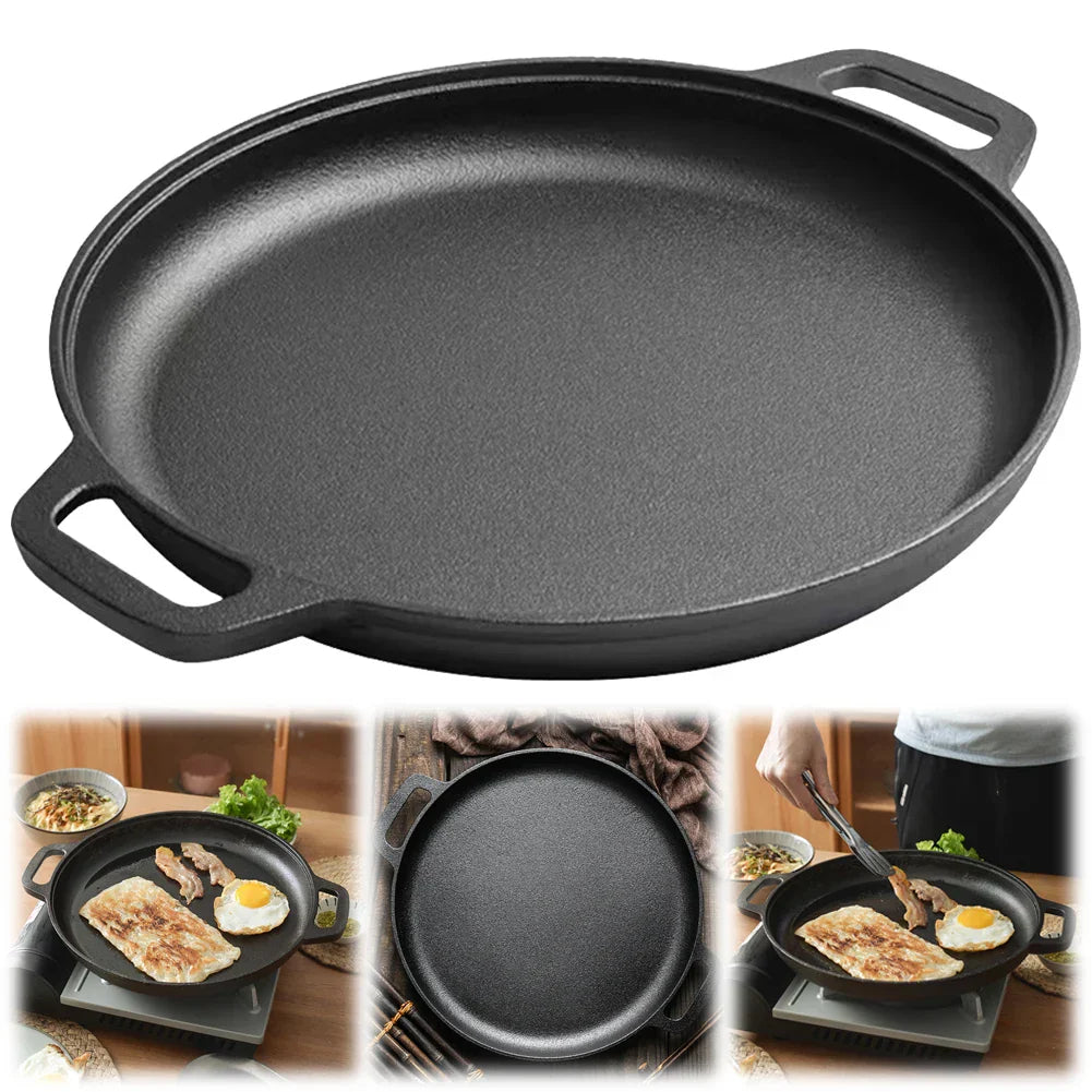 Non-Stick Camping Cast Iron Frying Pan Camp Cooking - Tophatter Daily Deals