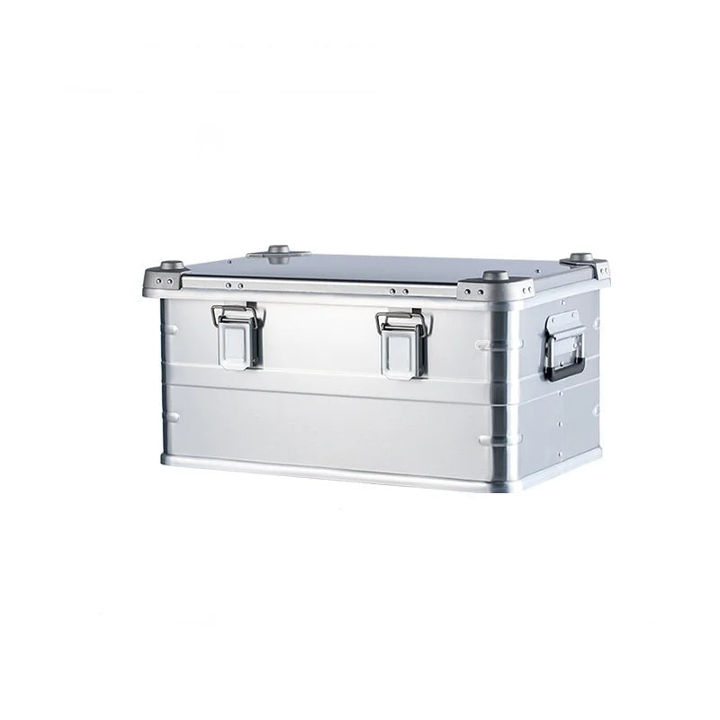50L Outdoor Aluminum Alloy Storage Box Silver Camping & Hiking - Tophatter Daily Deals