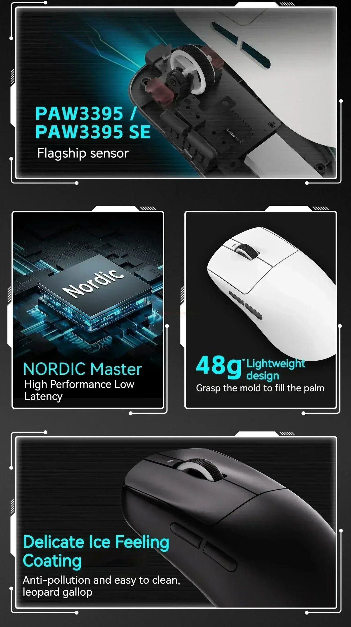Gaming Mouse Wireless Lightweight Ambidextrous 26000 DPI - Tophatter Daily Deals