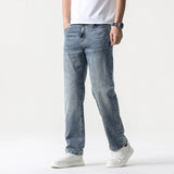 Oversized Men’s Wide Leg Jeans - Straight Lyocell, Casual - Tophatter Daily Deals