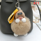 Pompom Sleeping Baby Keychain Plush Bag Charm Cute Gift A11 - Tophatter Daily Deals