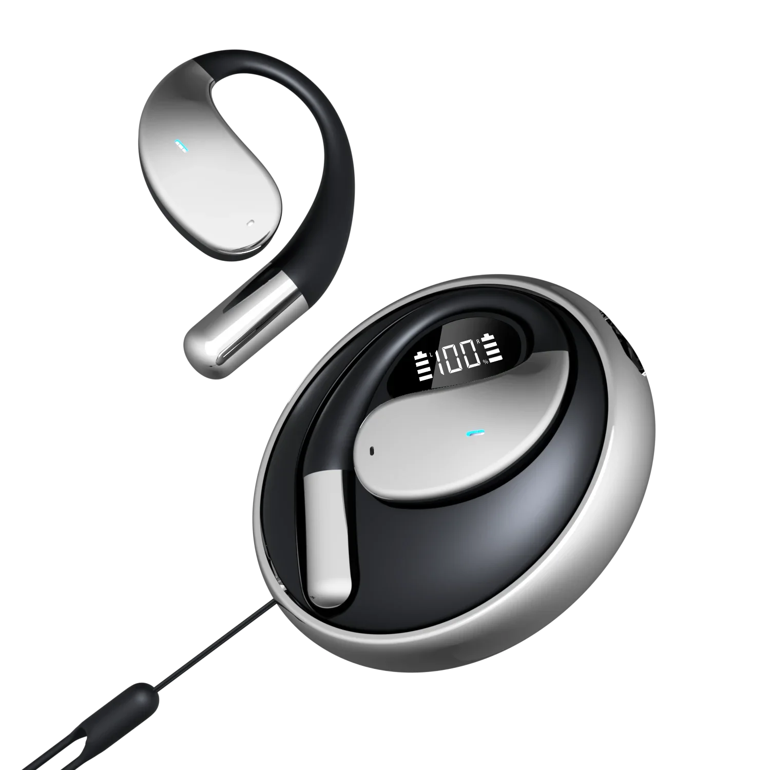 AI Voice Translator Earbuds Mini Wireless Stereo Travel Black - Tophatter Daily Deals