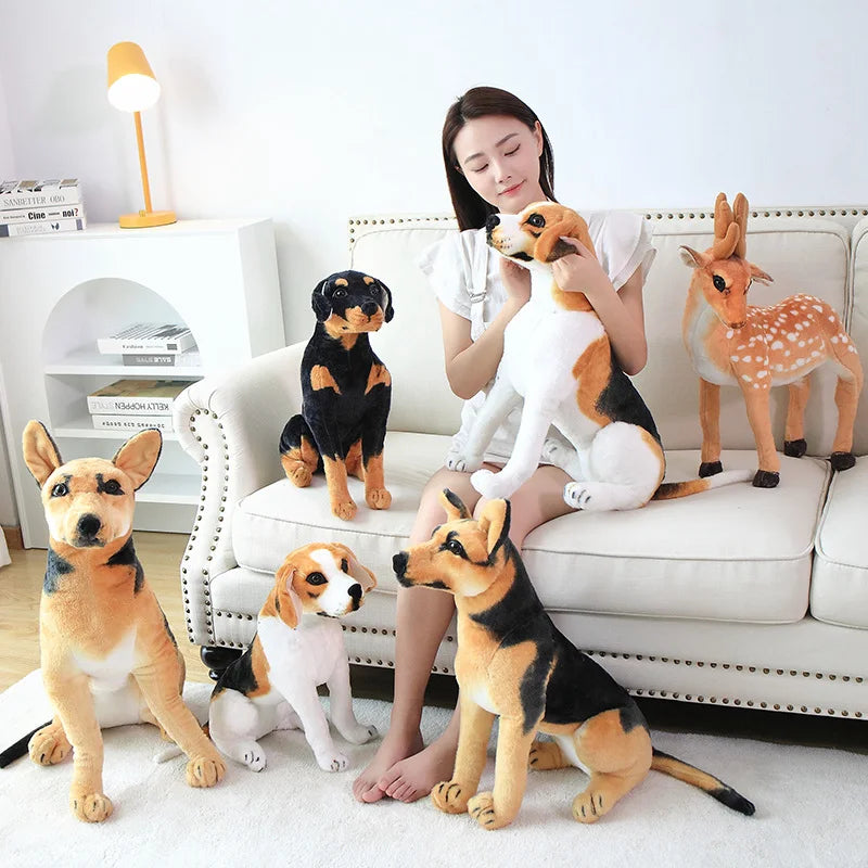Realistic Puppy Dog Plush Animals - Tophatter Daily Deals