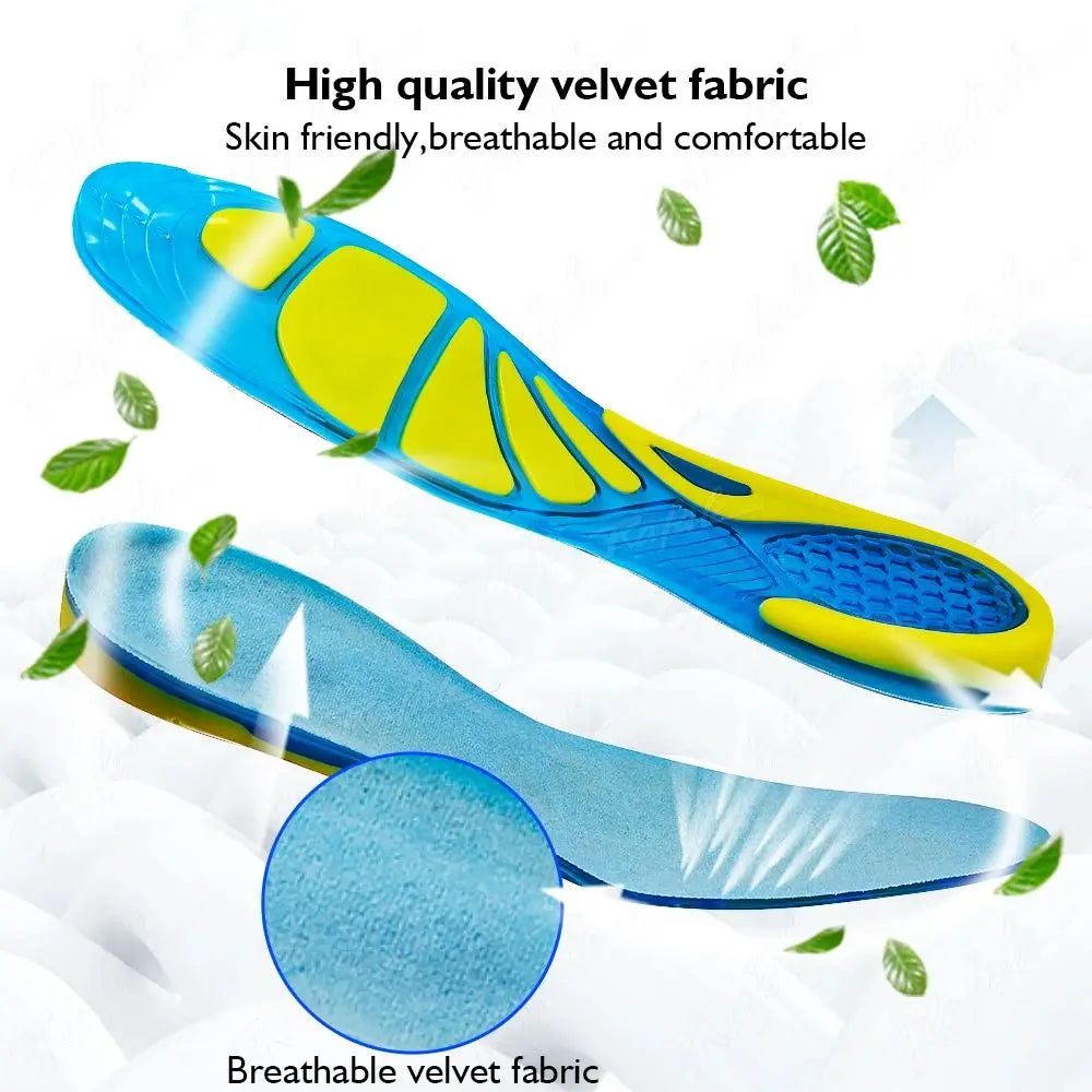 Gel Non Slip Shoe Insoles Silicone Massaging Orthotic Plantar Fascia Insole - Tophatter Daily Deals