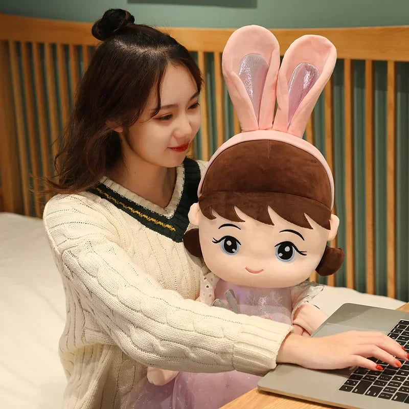 Kawaii Plush Girl Dolls with Rabbit Ears Mythical - Tophatter Daily Deals