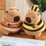 Kawaii Snack Attack: Hamburger Capybara Dog Pig Capibaras Pizza Bubble Tea Cushion Plush Animals - Tophatter Daily Deals
