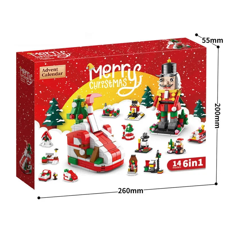 Christmas Building Blocks Advent Calendar DIY Kit Kids 8972-8 - Tophatter Daily Deals