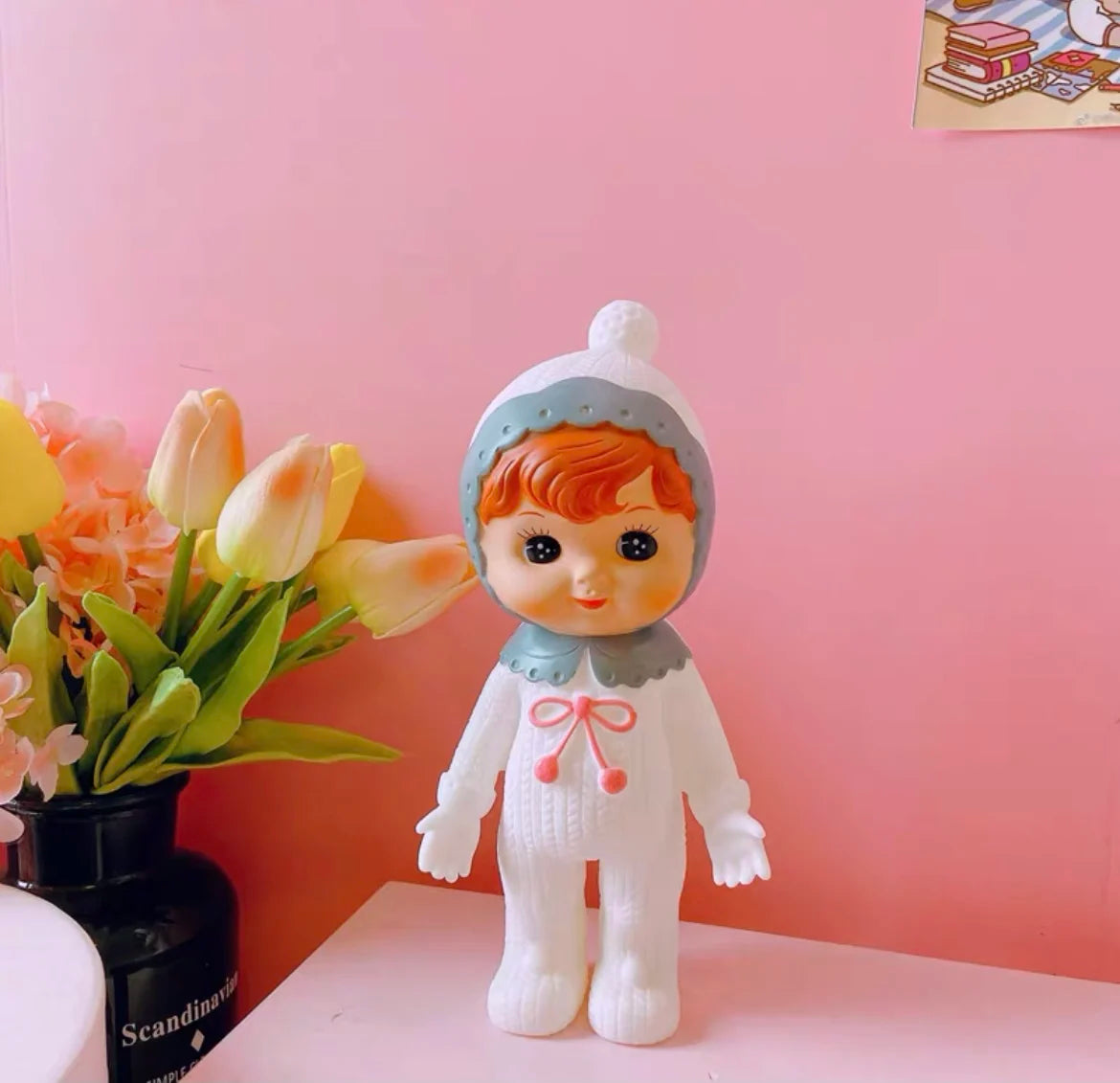 Classic Baby Girl Doll Cute Latex Rubber Baby Kids Office Decor White - 23cm Animals - Tophatter Daily Deals