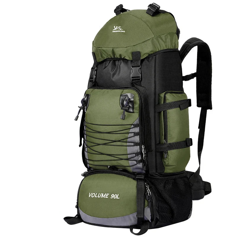 90L Tactical Camping Backpack Military-Style Green Backpacks - Tophatter Daily Deals