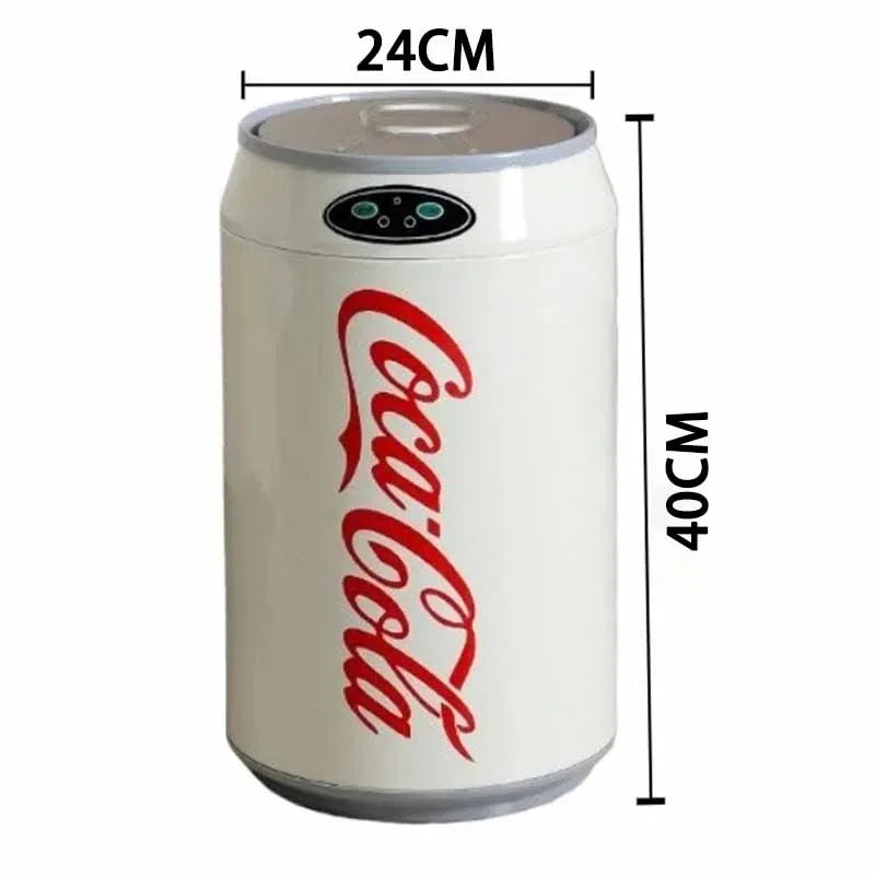 Automatic Induction Trash Can Round Kitchen Bin 24x40cm White 10L - Tophatter Daily Deals