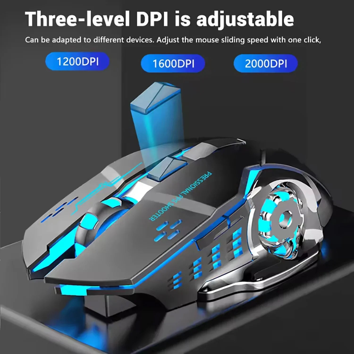 Wireless Rechargeable Gaming Mouse Bluetooth Silent Backlit - Tophatter Daily Deals