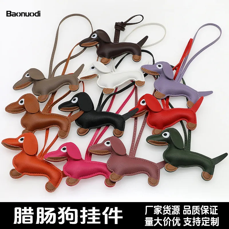 Dachshund Pu Leather Bag Charm Baseball Keychain Gift - Tophatter Daily Deals