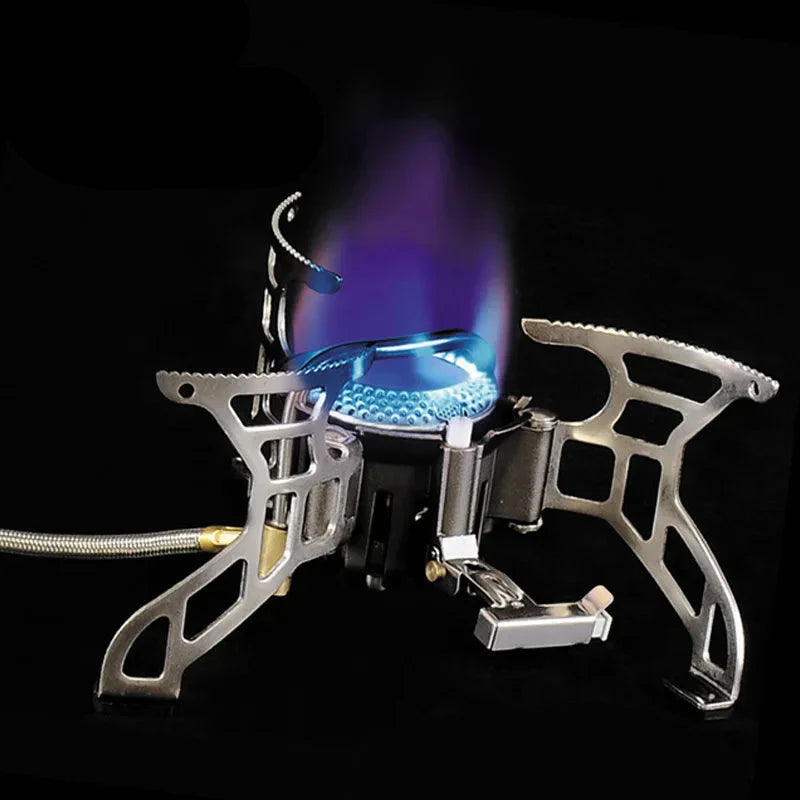 Camping Gas Stove 3500W Silver Camp Cooking - Tophatter Daily Deals