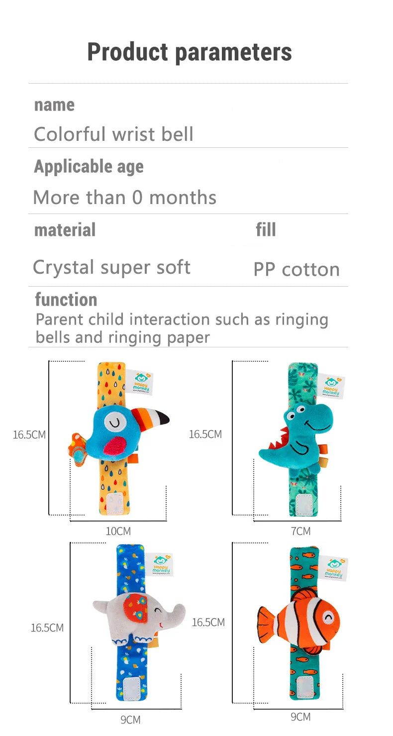Baby Wrist Rattle Set Newborn Sensory Toys Soothing Gift - Tophatter Daily Deals
