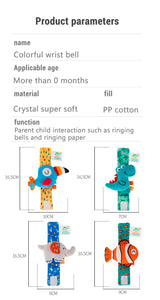 Baby Wrist Rattle Set Newborn Sensory Toys Soothing Gift - Tophatter Daily Deals