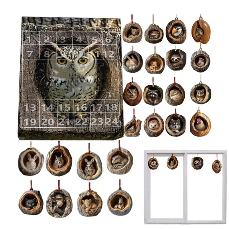 Advent Calendar Cat Countdown Hanging Tree Ornaments - Tophatter Daily Deals