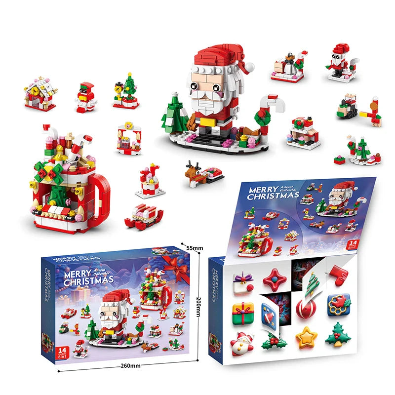 Christmas Building Blocks Advent Calendar DIY Kit Kids - Tophatter Daily Deals