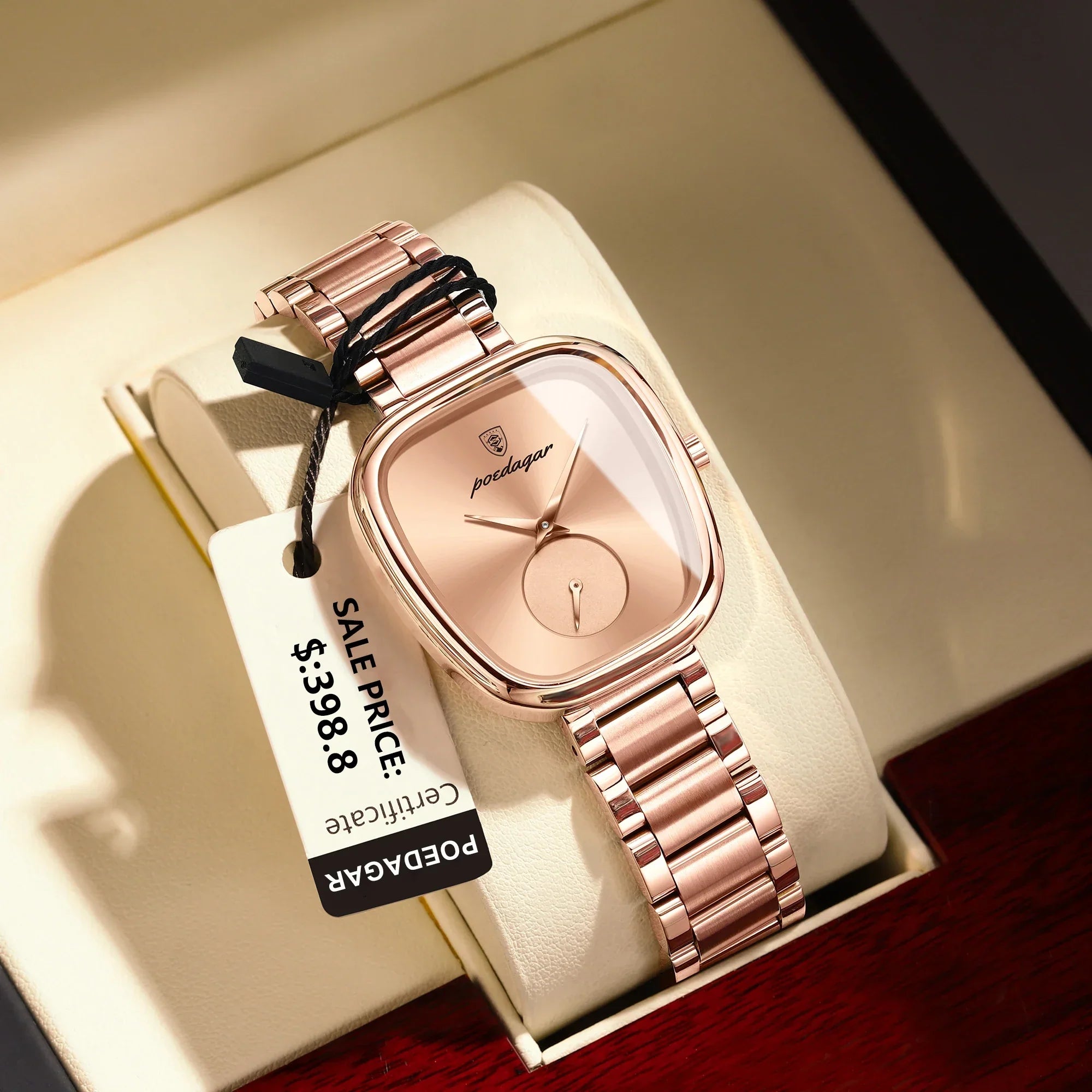 Women's Stainless Steel Waterproof Quartz Watch (Rose Gold) Apparel & Accessories > Jewelry > Watches - Tophatter Daily Deals