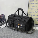 Foldable Dry-Wet Separation Gym Travel Bag Black Duffel Bags - Tophatter Daily Deals