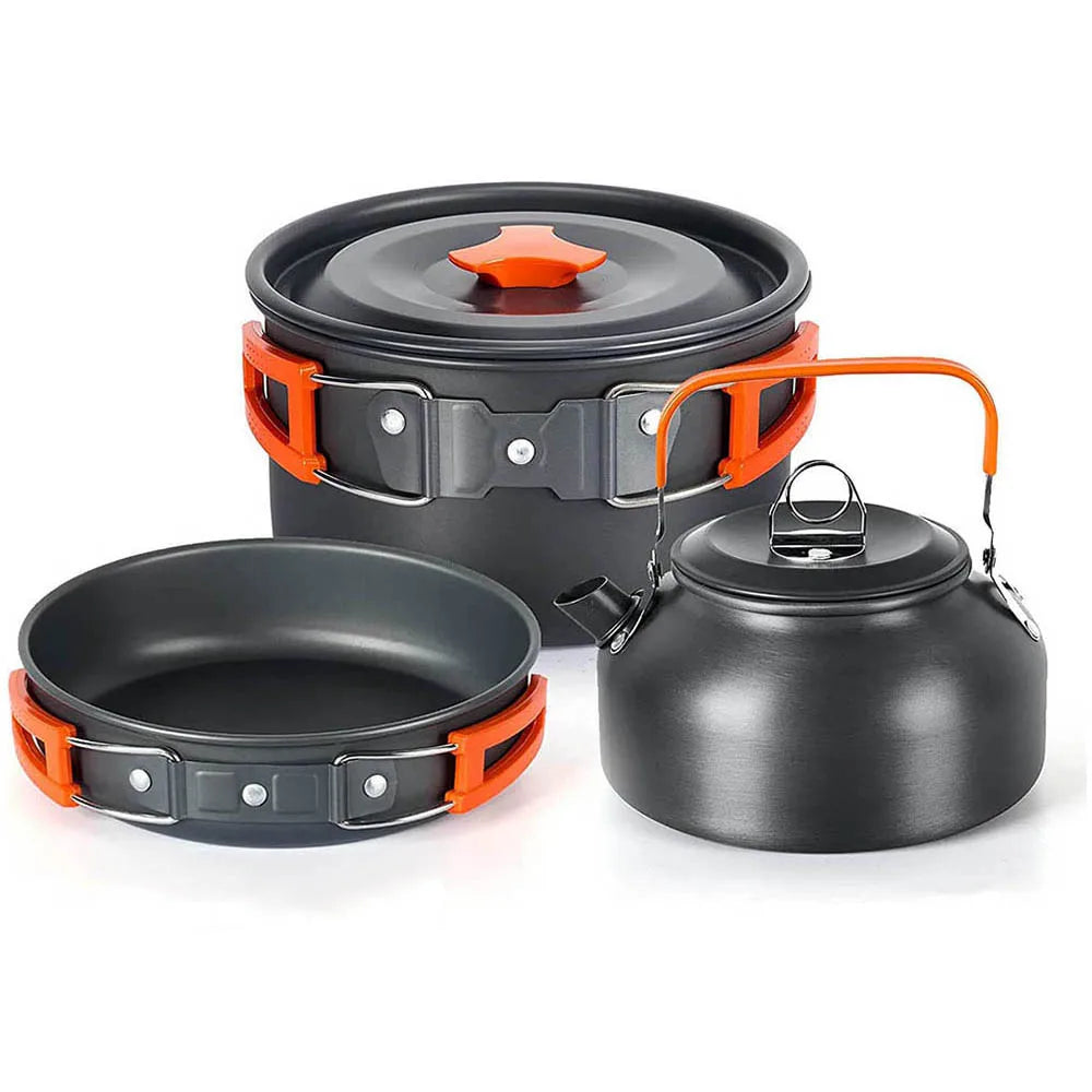 Outdoor Camping Cookware Set Orange Camp Cooking - Tophatter Daily Deals