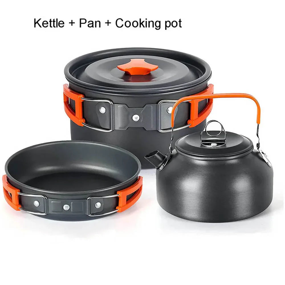Outdoor Camping Cookware Set Orange Camp Cooking - Tophatter Daily Deals