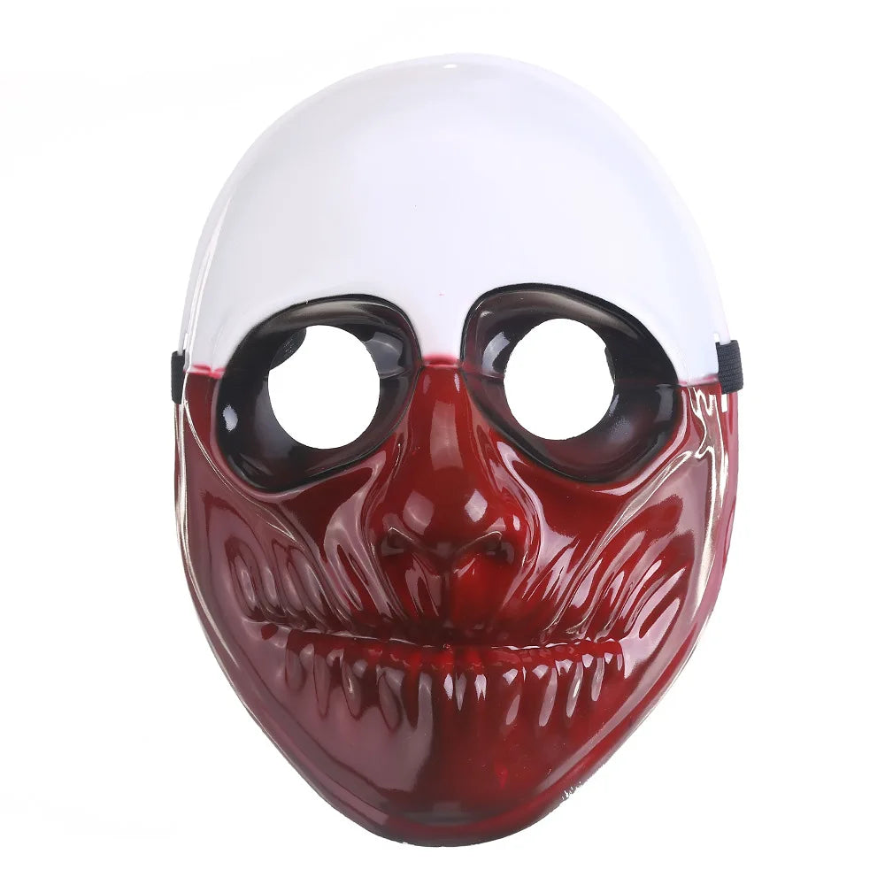 Halloween Mask Payday 2 Clown Full Face PVC Cosplay - Tophatter Daily Deals