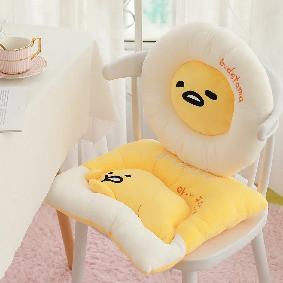 Sanrio Lazy Egg Gudetama Plush Pillow Cushion Chair Cover Food - Tophatter Daily Deals