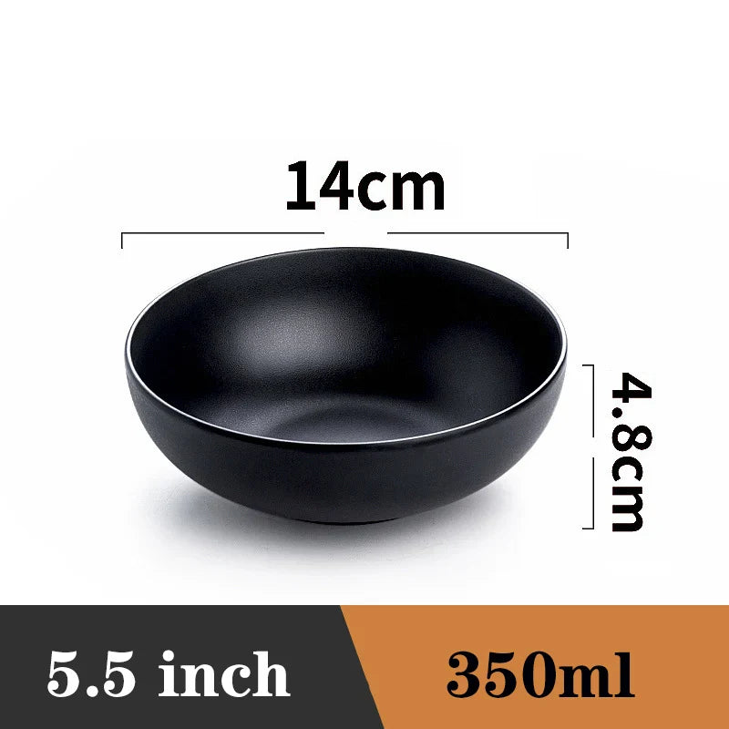 Ramen Bowl Black Plastic Japanese Style Noodle Bowl 33565 5.5 inch - Tophatter Daily Deals