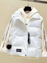 Warm Cozy Womens Puffer Vest - Boxy Short, Quilted, For Winter - Tophatter Daily Deals