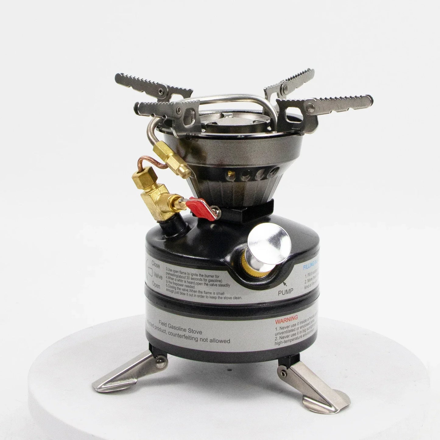 Portable Camping Gasoline Stove Black Camp Cooking - Tophatter Daily Deals