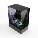 Mini ITX PC Case 240mm Water Cooling MicroATX Chassis Black - Tophatter Daily Deals