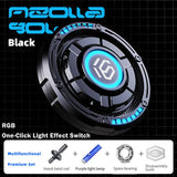 EDC Fidget Spinner Metal Luminous Push Card Coin Stress Toy Black B - Tophatter Daily Deals