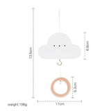Wooden Rabbit Crib Mobile Newborn Sensory Toys Soft Cloud music box - Tophatter Daily Deals