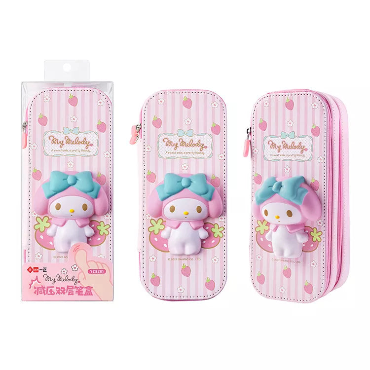 Sanrio Zipped Pencil Case Kawaii Hello Kitty Cinnamoroll My Melody My Melody Anime - Tophatter Daily Deals