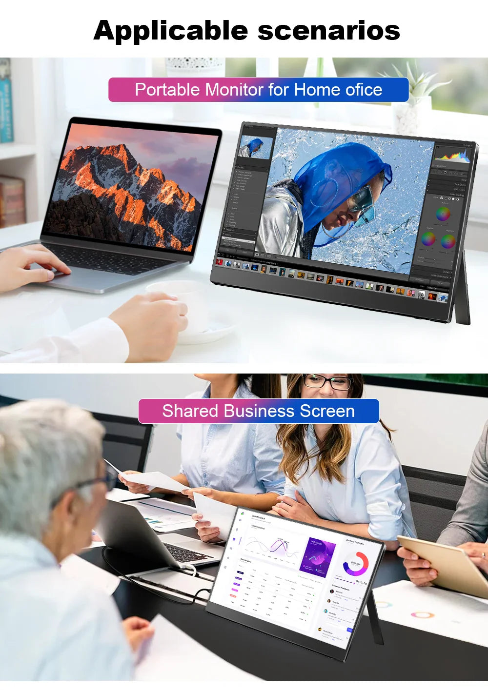 Portable 15.6 Inch FHD IPS Gaming Monitor 3ms Speaker - Tophatter Daily Deals