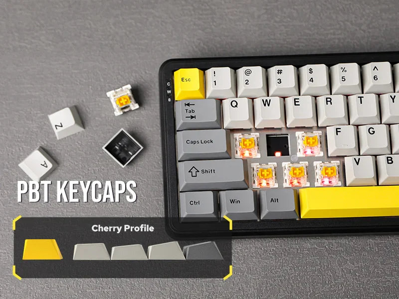 Mechanical Keyboard 68Key Wireless Bluetooth RGB Hall Effect - Tophatter Daily Deals