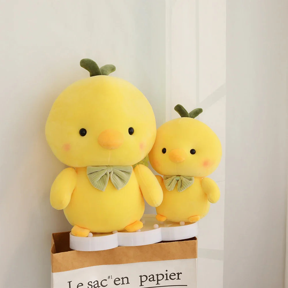Yellow Chick Chicken Plush Green Bowtie Animals - Tophatter Daily Deals