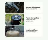 3240W Windproof Split Gas Burner Silver Camp Cooking - Tophatter Daily Deals