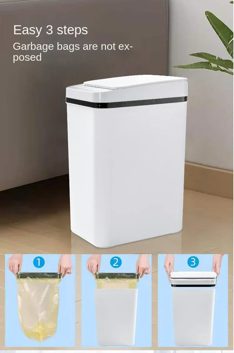 Smart Trash Can Automatic Sensor Bin Touchless Odor Control - Tophatter Daily Deals