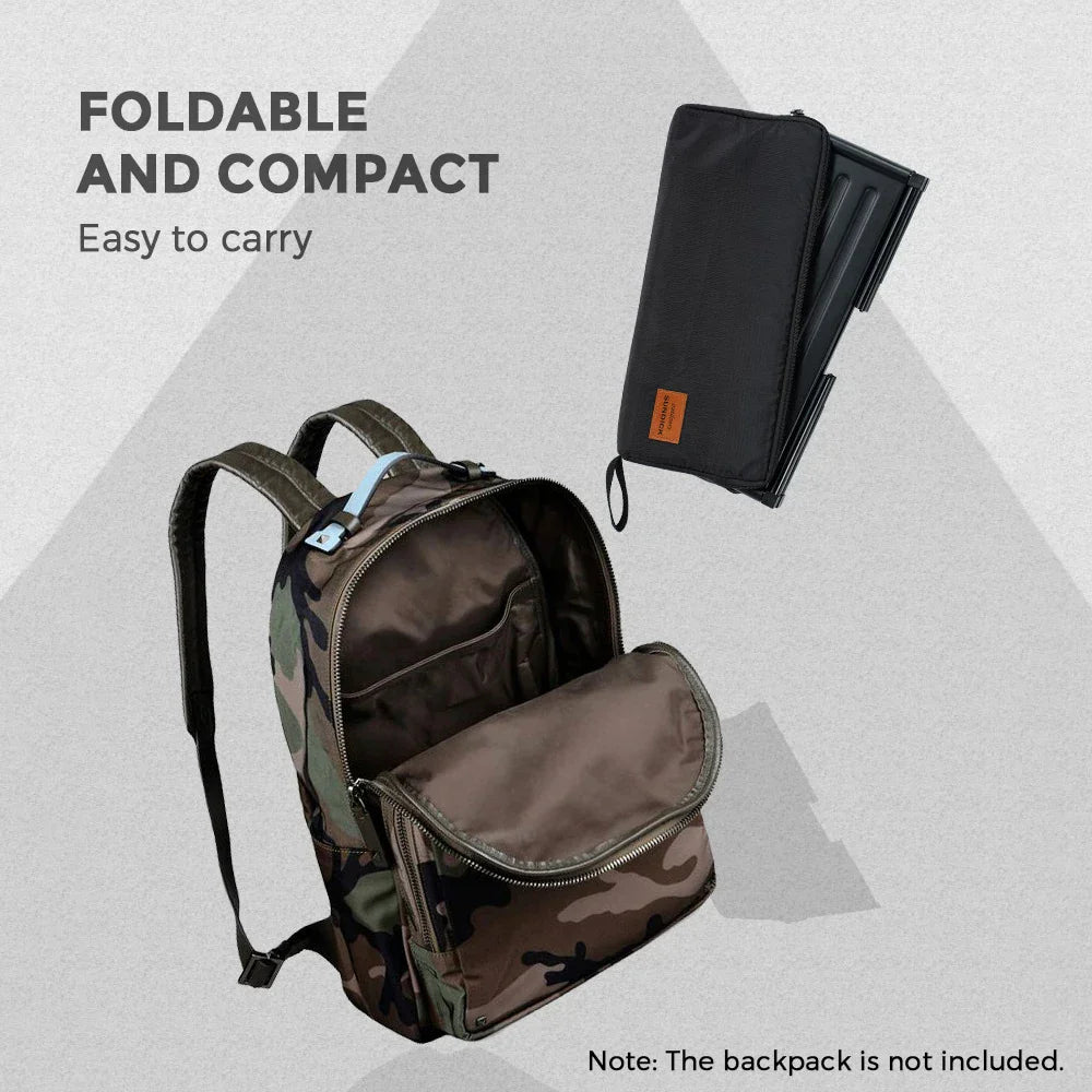 Folding Portable Camping Table Black Camp Furniture - Tophatter Daily Deals