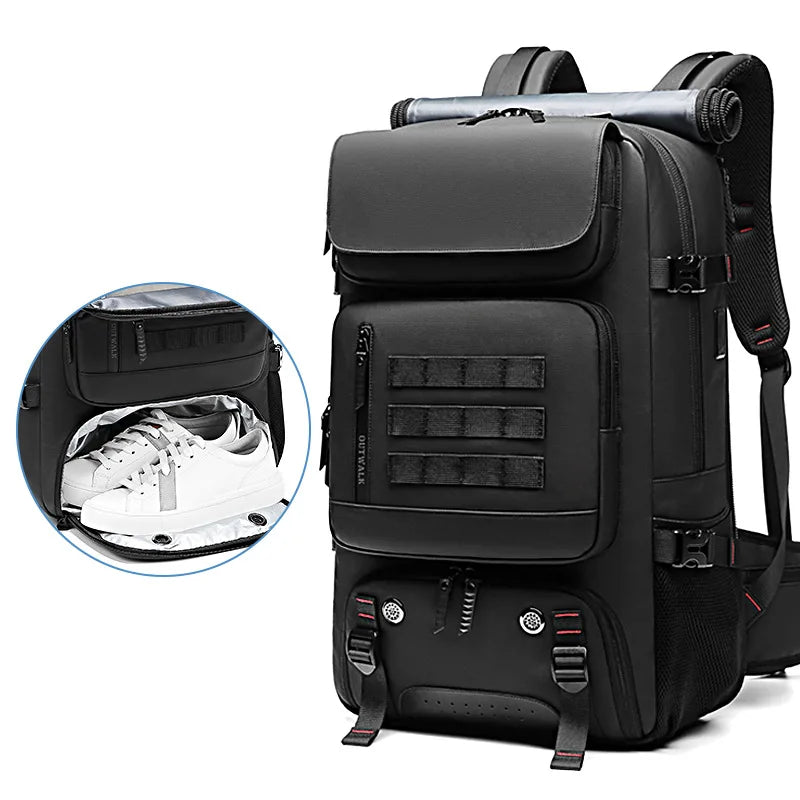 50L Travel Backpack Anti-Theft Design Black Backpacks - Tophatter Daily Deals