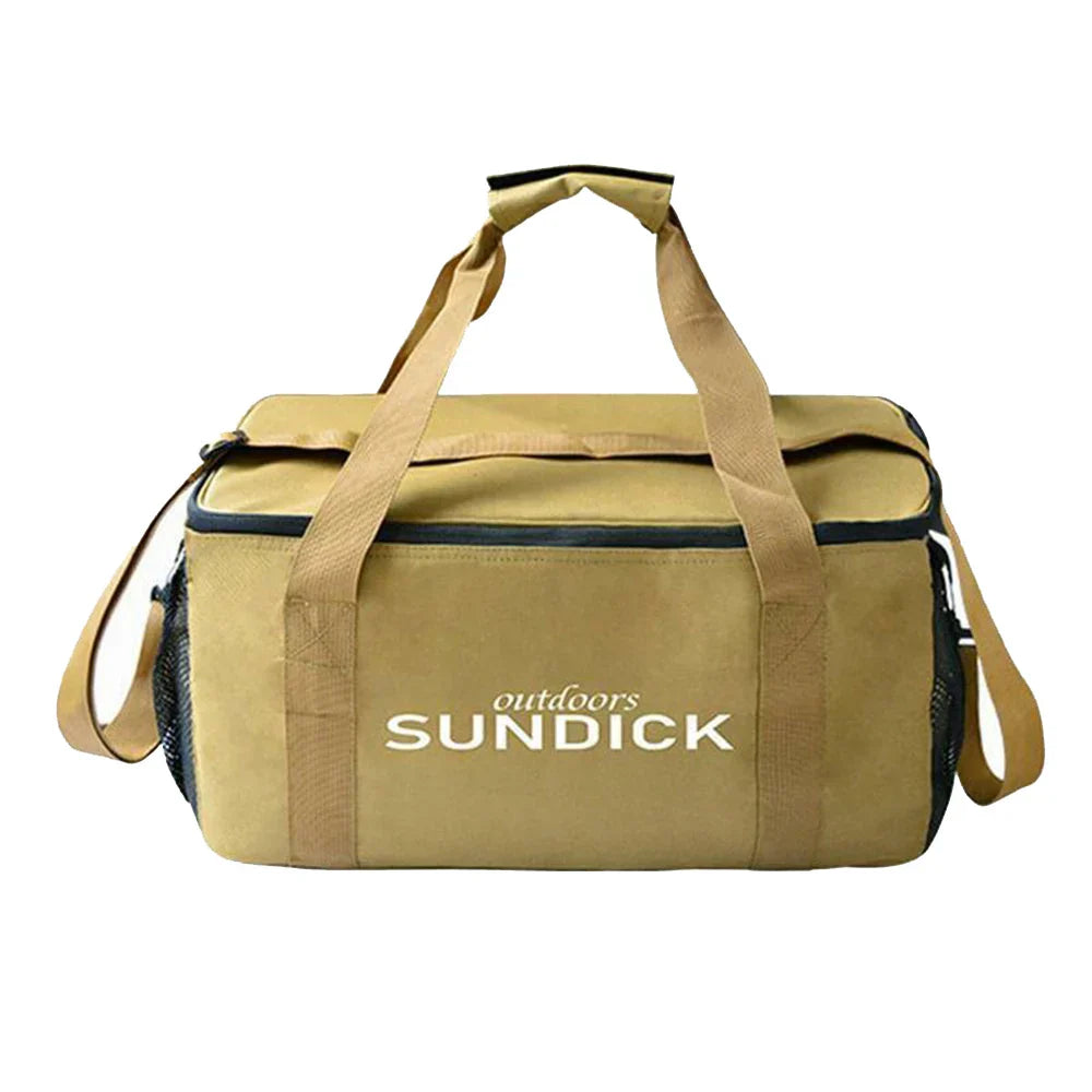 Outdoor Waterproof Picnic Bag Storage Organizer Khaki Duffel Bags - Tophatter Daily Deals