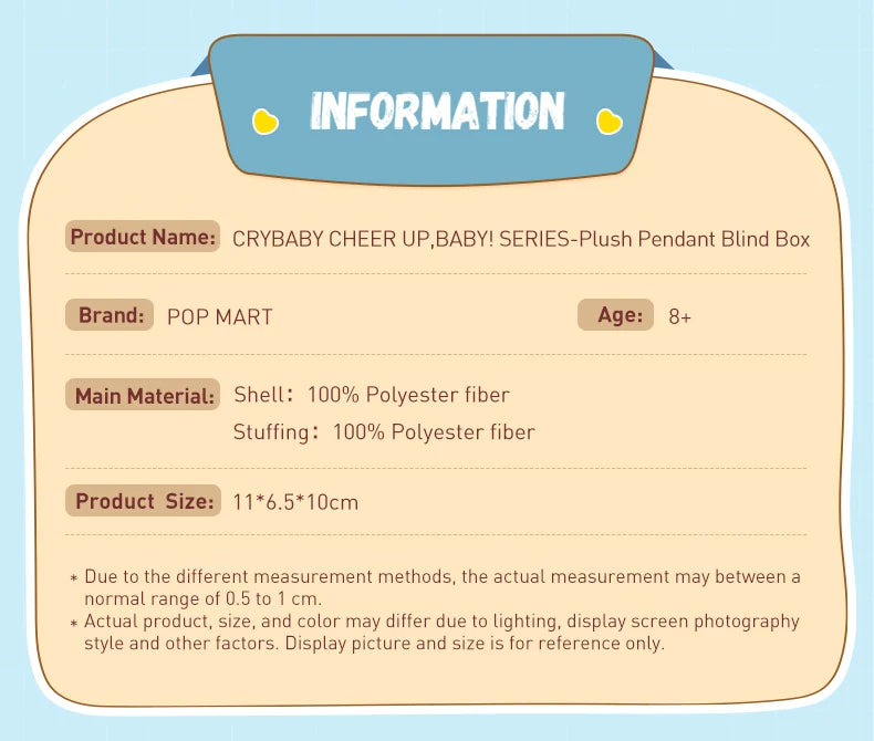 Genuine Pop Mart Crybaby Cheer Up, Baby! Series - Plush Pendant Blind Box Anime - Tophatter Daily Deals