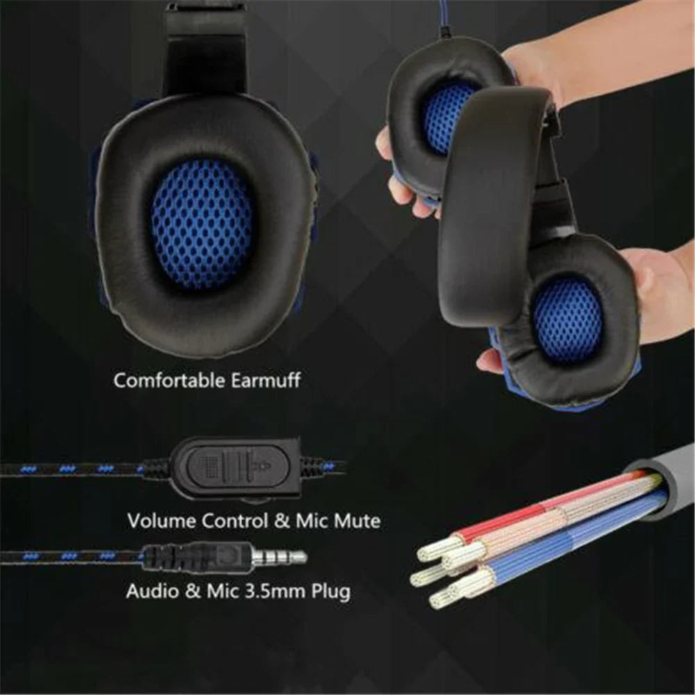 Gaming Headset Wired Noise Cancelling Microphone Adjustable - Tophatter Daily Deals